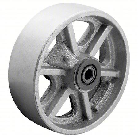 Caster Wheel,8"dia,1,800 lb,Silver