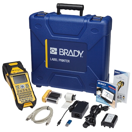 Brady M610 2in Industrial Portable Label Printer with Bluetooth and Safety and Facility ID Software and Accessories Kit