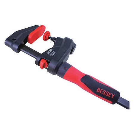 Bar Clamp, Plastic Handle and 2 3/8 in Throat Depth