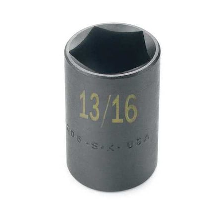 3/8 " Drive, 5/16" SAE Socket, 6 Points,  Steel, Chrome, 5/16 in