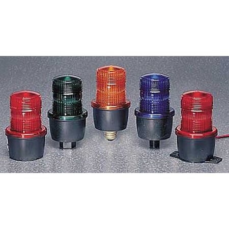 Warning Light, Blue, Strobe Tube, 120V AC, 80 FPM, 3 1/8 in Dia., (F) 1/2 in NPT