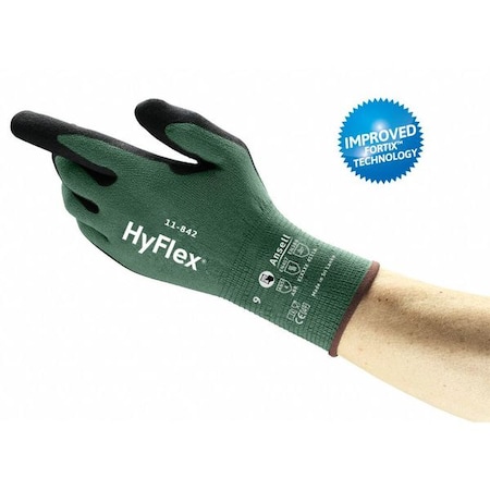 Knit Gloves, DGX Palm, Knitwrist, Green, 1 PR