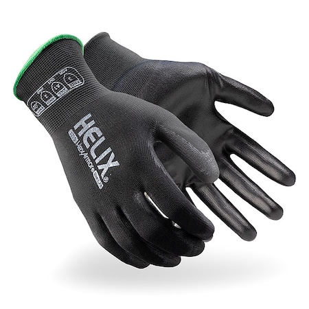 Knit Gloves, Polyurethane, Textured, Palm, 3 Abrasion Level, S (7) 1 PR