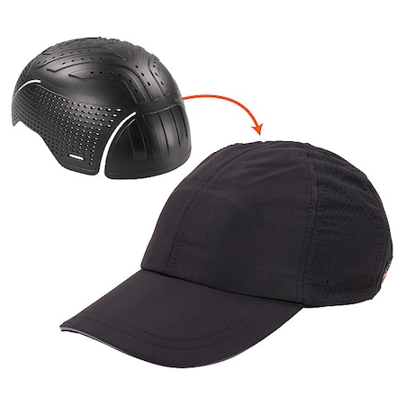Bump Cap, Baseball, Polyethylene, None Suspension, Fits Hat Size 6 1/4 to 7 1/4