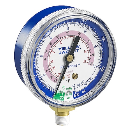 Test Gauge, 2 1/2 in Dia, Blue