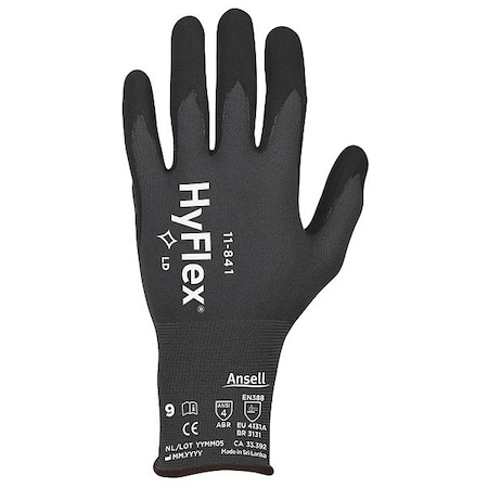 Coated Gloves, Foam Nitrile, Sandy, Palm, 4 Abrasion Level, 6 1 PR