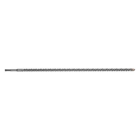2-Cutter Hammer Drill Bit 1/2" x 24"L, SDS Plus