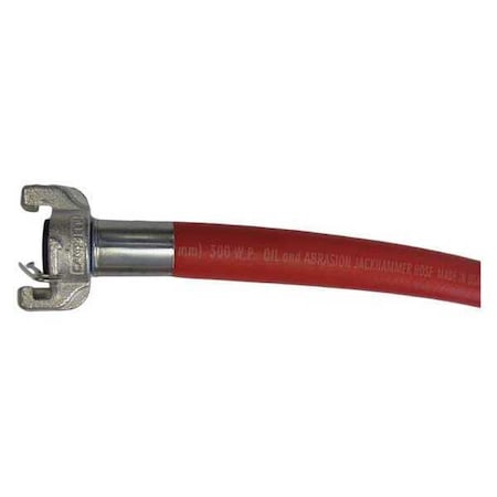 3/4" x 50 ft EPDM Coupled Air Hose 300 psi Red