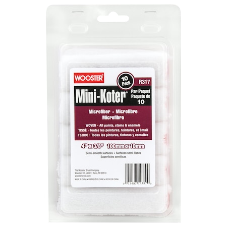 Paint Roller Cover,1/4" dia. Core,PK10