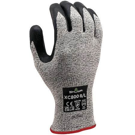 Knit Gloves, Cut Level A5 ,Microporous Nitrile ,Embossed ,2XL 1 PR