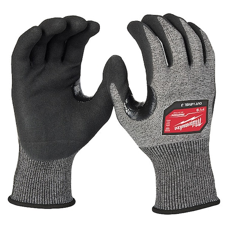 Cut-Resistant Dipped Gloves, Cut Level A3 ,Dipped ,Nitrile ,Rough ,Small 1 PR