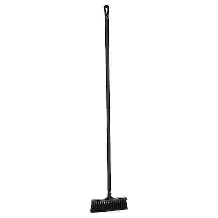 12 in Sweep Face Push Broom, Medium, Black