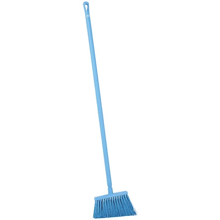 11 3/8 in Sweep Face Angle Broom, Stiff, Blue