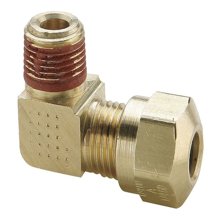 Elbow, Brass, Comp. 3/8 in, MNPT 1/4 in