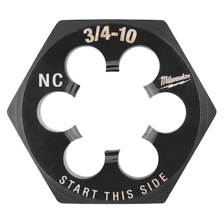 Hex Threading Die, 3/4"-10, UNC