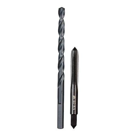 1/4"-28 NF Straight Flute Plug Tap & No. 3 Drill Bit