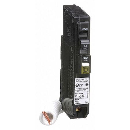 Miniature Circuit Breaker, HOMELINE Series, 20A, 1 Pole, 120V AC, 10kA at 120/240V AC