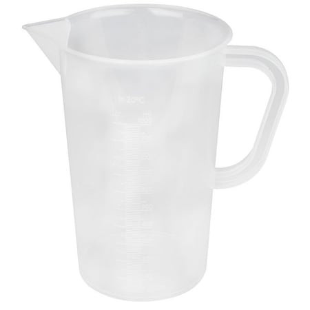 Beaker, Polypropylene, Tall Form with Handle, 1 L / 33.81 fl oz Capacity, Not Rated Not Applicable