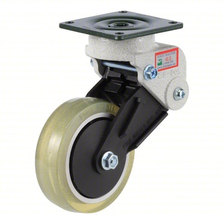 Plate Caster,Swivel,Polyurethane,160mm H