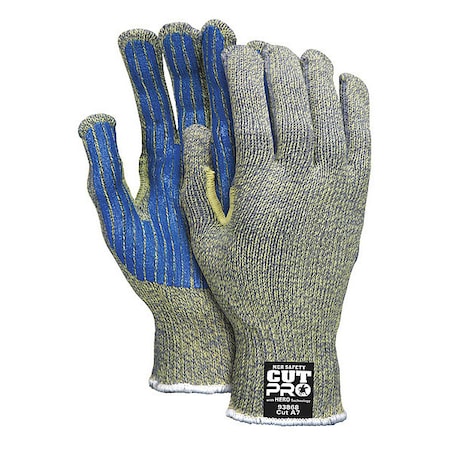 Cut Resistant Coated Gloves, Cut Level A7 ,PVC ,Smooth ,M 1 PR