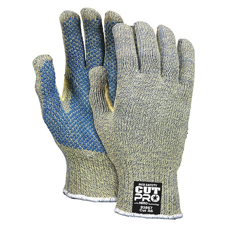 Cut Resistant Coated Gloves, Cut Level A4 ,Dotted ,PVC ,Dotted ,M 1 PR