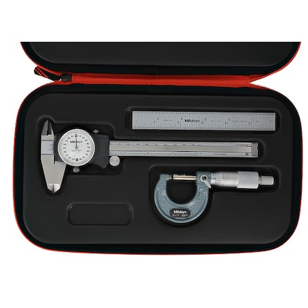 Precision Measuring Tool Kit,0" to 1
