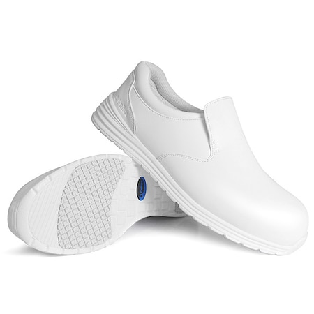 Women's Static Dissipative Shoe, 7 1/2, M, Synthetic Leather, White
