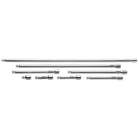 Wobble Extension Set 3/8" Dr, 1 1/2 in, 3 in, 4 in, 6 in, 8 in, 10 in, 18 in, 24 in L, 8 Pieces