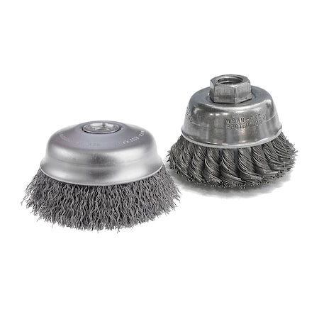 Cup Brush,Carbon,5/8-11In AH,2-3/4In
