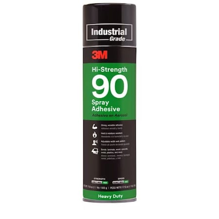 Spray Adhesive, Hi-Strength 90 Inverted Series, 24 fl oz, Aerosol Can