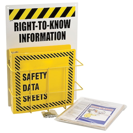 Right to Know Center, Right-To-Know Information, Polypropylene/PVC Coated Steel, 14 in W, 20 in H