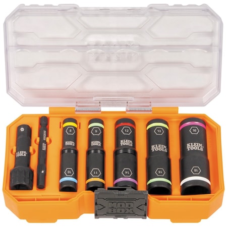 KNECT Flip-10 Heavy Duty Flip Impact Socket Set, Metric, 8-Piece