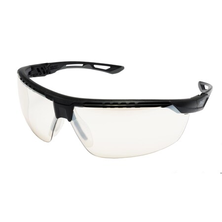 Truflex, Safety Glasses, Anti-Fog, I/O Mirror Lens, Black/Gray Frame