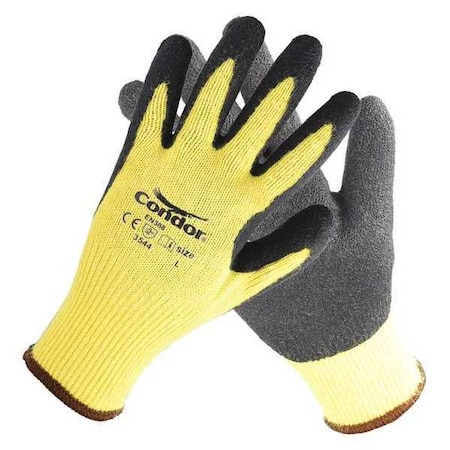 Cut Resistant Coated Gloves, Cut Level A5 ,Dipped ,Latex ,Rough ,S 1 PR