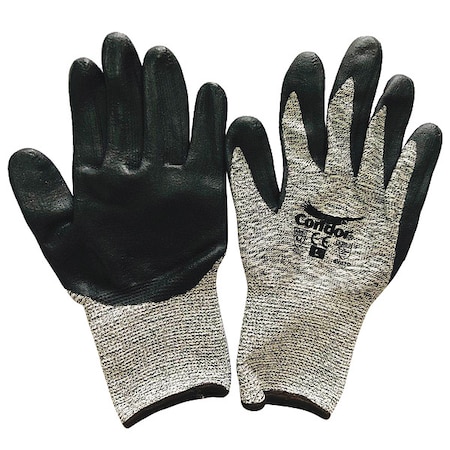 Cut Resistant Coated Gloves, Cut Level A4 ,Dipped ,Nitrile ,Foam ,S 1 PR