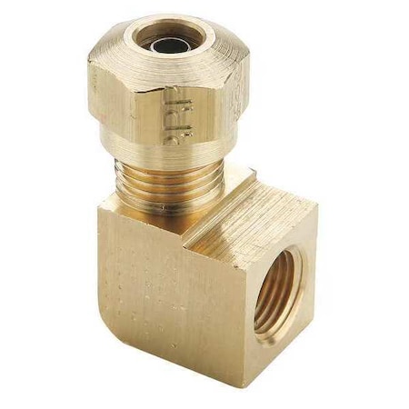 Elbow, Brass, Comp. 1/4 in, FNPT 1/8 in