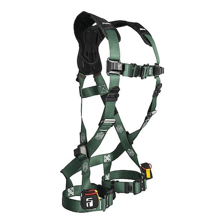 Full Body Harness, L/XL, 420 lb, Quick-Connect Chest/ Quick-Connect Leg Straps, Back D-Ring