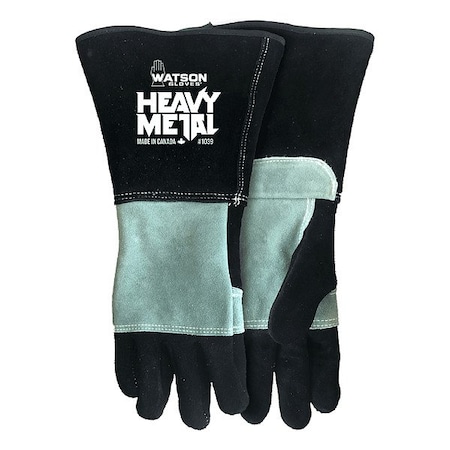 1039 Welding Gloves, Gauntlet Cuff, Wing Thumb, Standard Elksplit Leather, 2XL, 1 PR