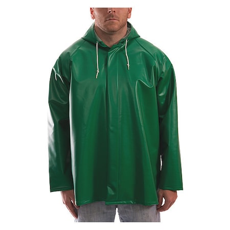 Safetyflex Flame Resistant Rain Jacket, Green, L
