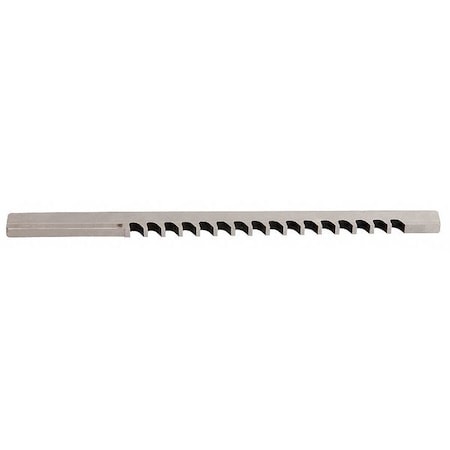 Keyway Broach, W 5/8 In, Cut L 5-3/16 In
