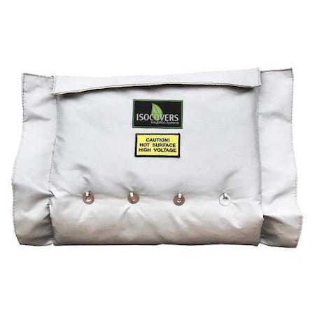 2" x 12" L Fiberglass Insulated Pipe Jacket 3" Wall