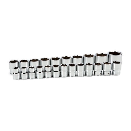 3/4 Inch Drive 6-Point Socket Set, 23-Piece 19-50 mm