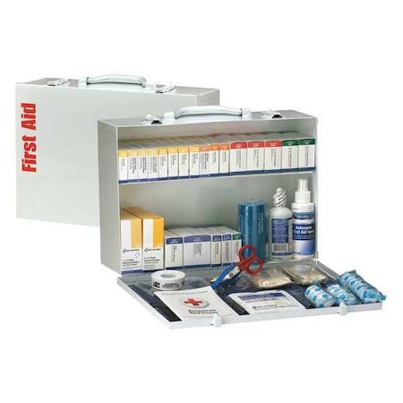 First Aid Kit and Housing, Metal Cabinet, 467 Components, 75 People Served