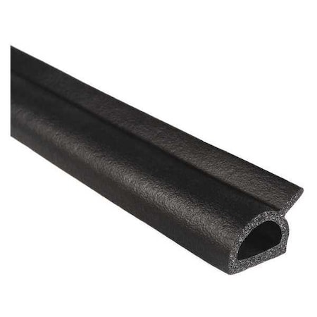 Rubber Seal, P-Shaped, 0.50"H, 25 ft.