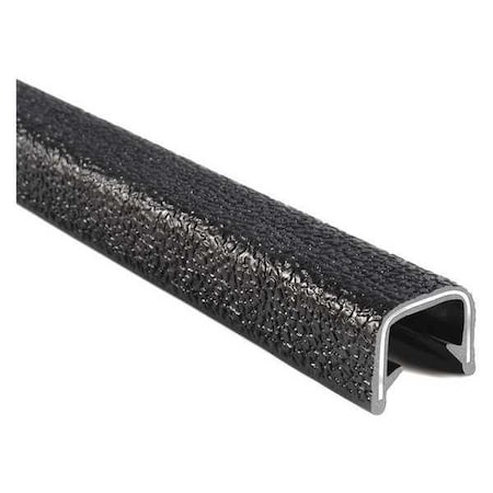 Trim Seal, PVC, Aluminum, 25 ft Length, 5/8 in Overall Width, Style: Edge Trim with Dual Grip Tongue