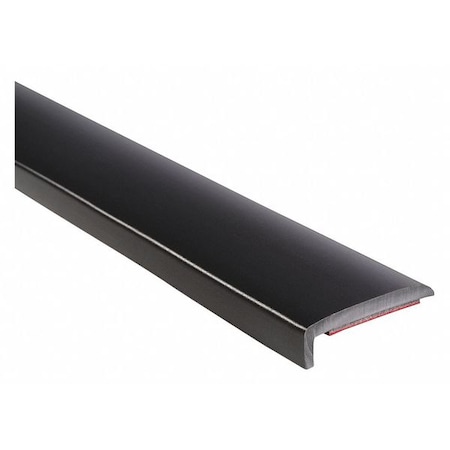Black Polyvinyl Chloride Lip Guard 25 ft L, 1 1/16 in W, 1 1/16 in H