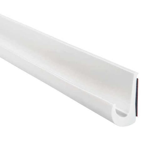 White Polyvinyl Chloride Drip Rail 125 ft L, 7/8 in W, 1/2 in H