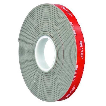 Double-Sided Foam Tape, 2 in W, 5 yd L, 3/32 in, Acrylic Foam, Double-Sided
