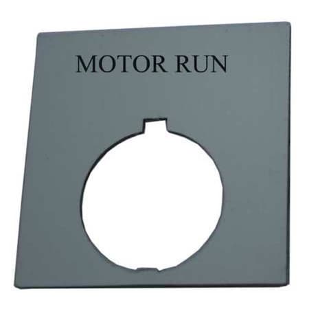 Legend Plate,Square,Motor Run,Black