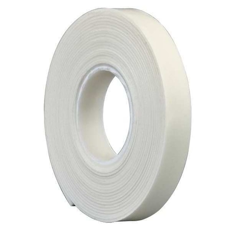Double-Sided Foam Tape, 3/4 in W, 5 yd L, 1/16 in, Polyethylene Foam, Double-Sided
